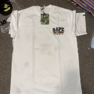 Bape White Tee with Black Logo